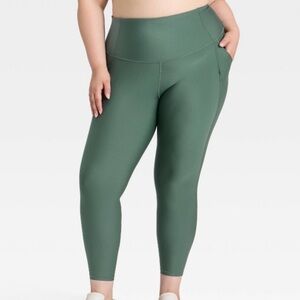 All in Motion XXL New High Rise Olive Green 7/8 Leggings